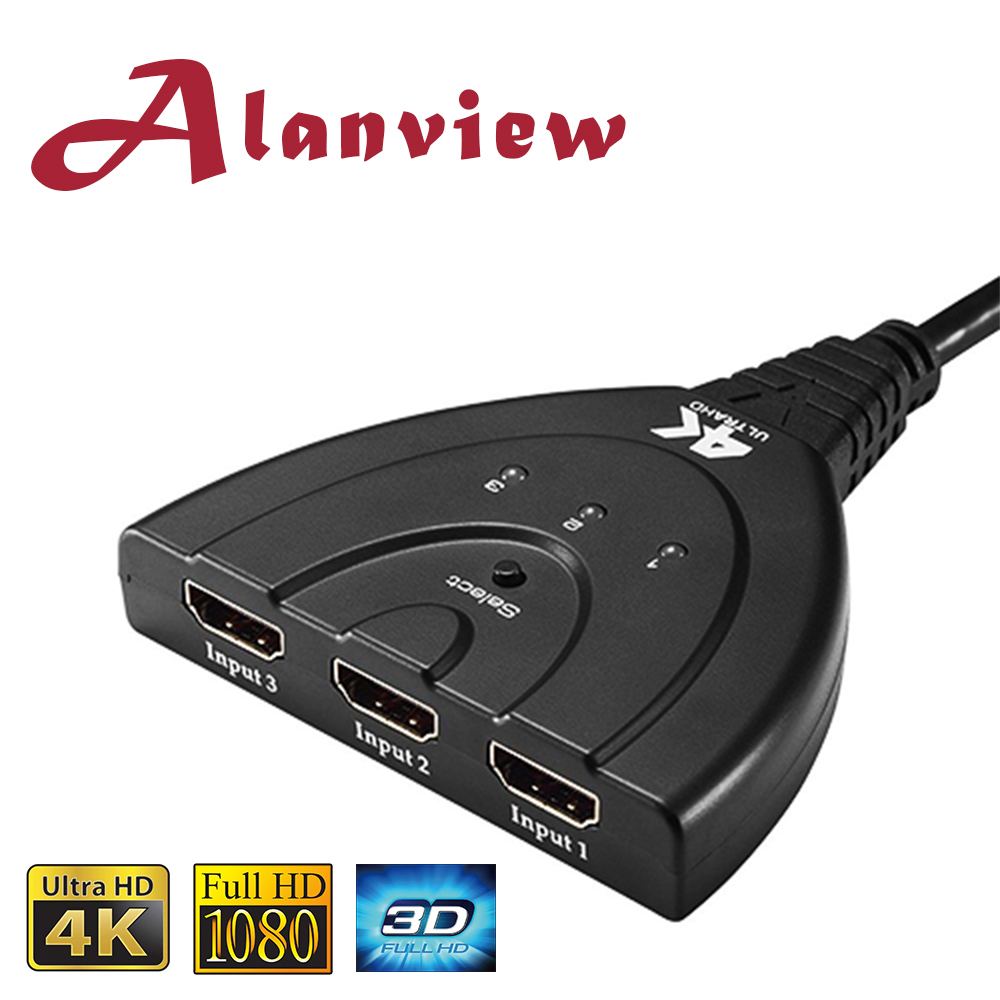 HDMI 4K2K三進一出切換器 v1.4 帶HDMI輸出線