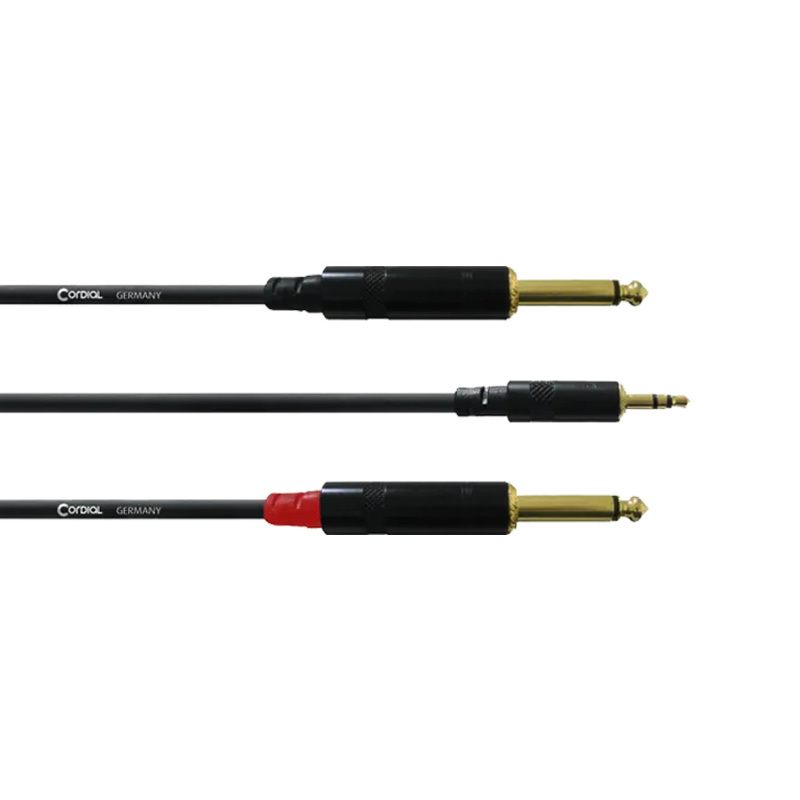 Cordial essentials CFY WPP|3.5mm轉雙6.3mm Y型轉接線|EY09WPP
