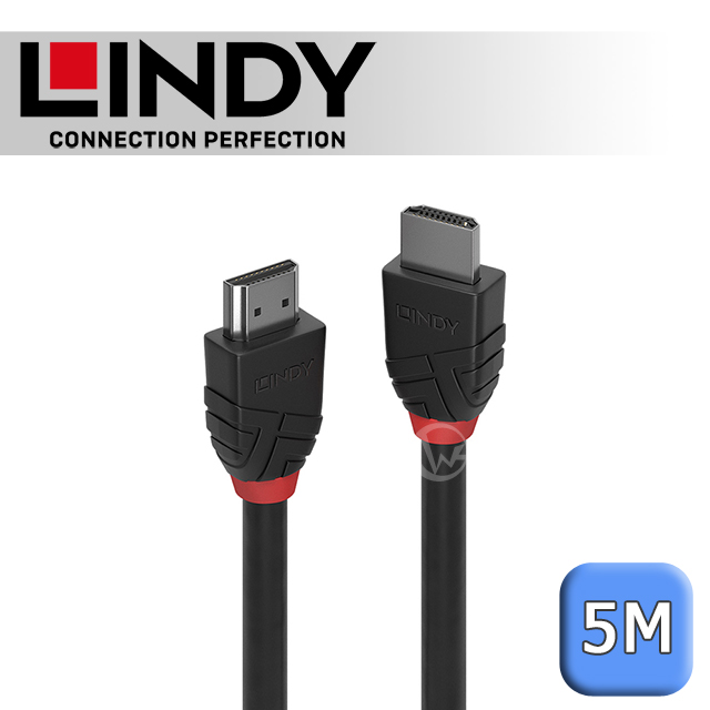 LINDY 林帝 BLACK 8K HDMI Type-A/公 to 公 傳輸線 5m (36774)