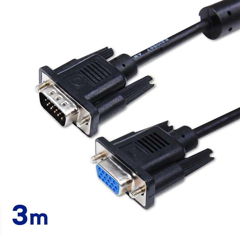 Cable 纖細型高解析度顯示器延長線 15Pin 公對母 3米(14HD1515PS03)