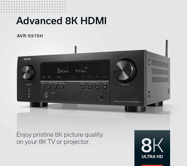 DENON AVR-S970H 7.2聲道 8K家庭劇院擴大機 代理商公司貨