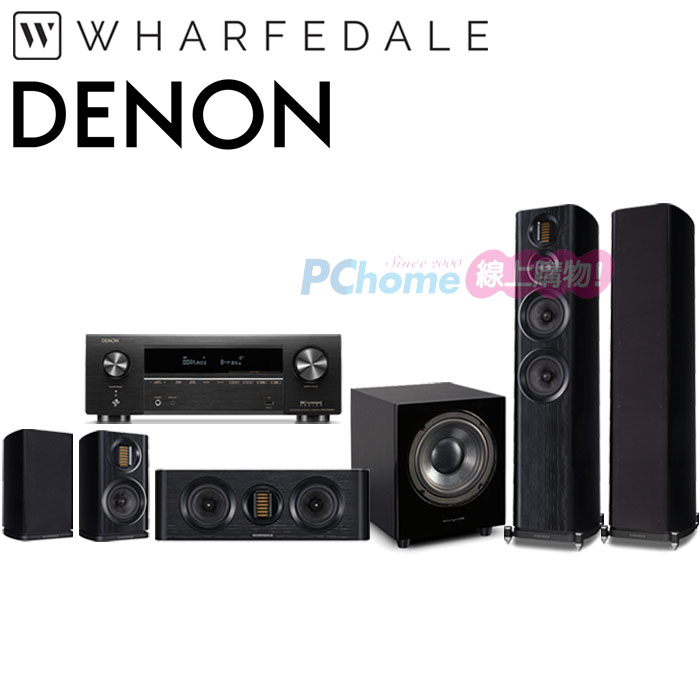 DENON AVR-X1800H 環繞擴大機+Wharfedale EVO 4.4+EVO 4.CS+EVO 4.1+WH-D10 家庭劇院組