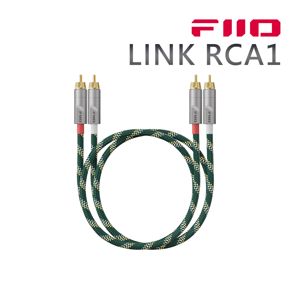 FIIO LINK-RCA1 雙RCA(公)轉RCA(公)類比音訊數據傳輸線-80cm