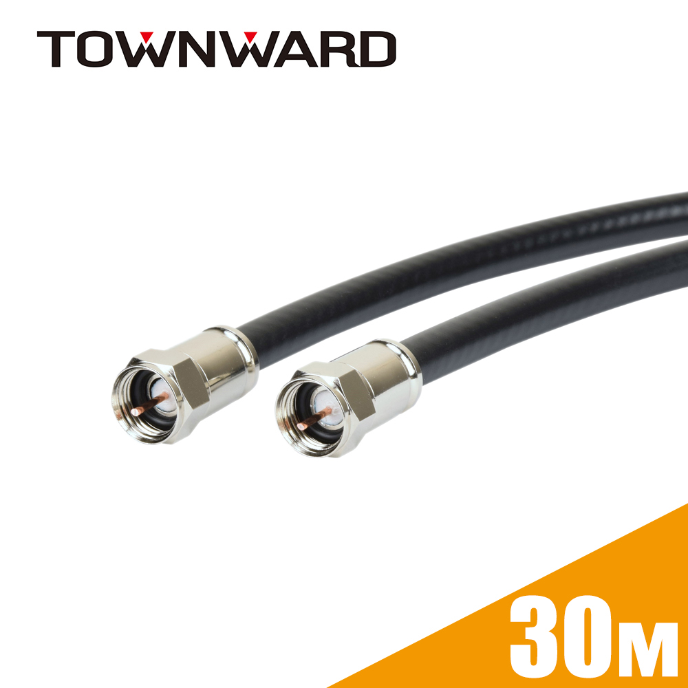 TOWNWARD 大城科技 RG-6 同軸電纜線附接頭 30M(5C2V/無線電視/有線電視/型號:CF-6030)