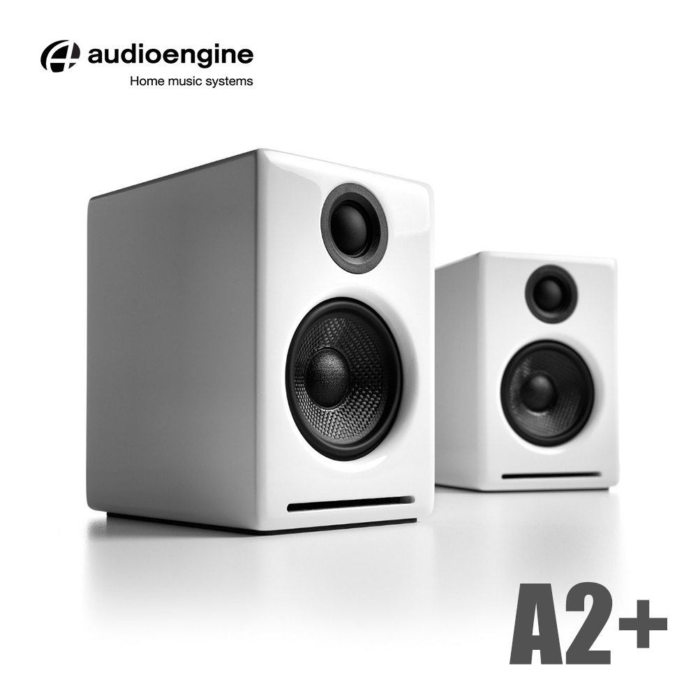Audioengine A2+ wireless主動式立體聲藍牙書架喇叭-白