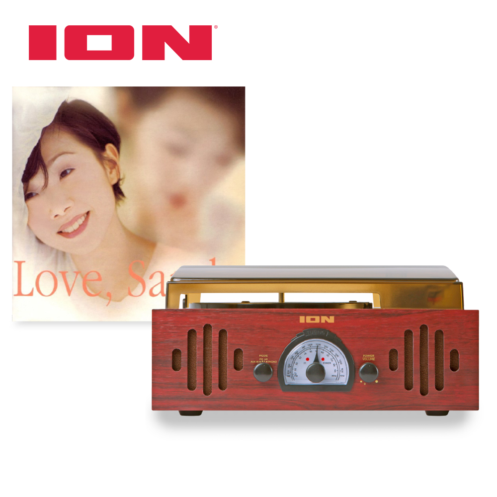 【精選唱片珍藏組】 Trio LP neo 3合1復古箱式黑膠唱機/ AM/FM收音機 + 林憶蓮 Love, Sandy白色彩膠