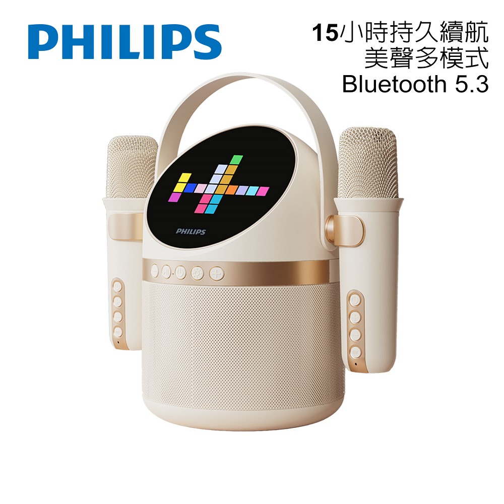 PHILIPS 飛利浦 小福麥AI智能K歌藍牙音箱(白)-TAS2509WT(其他規格)