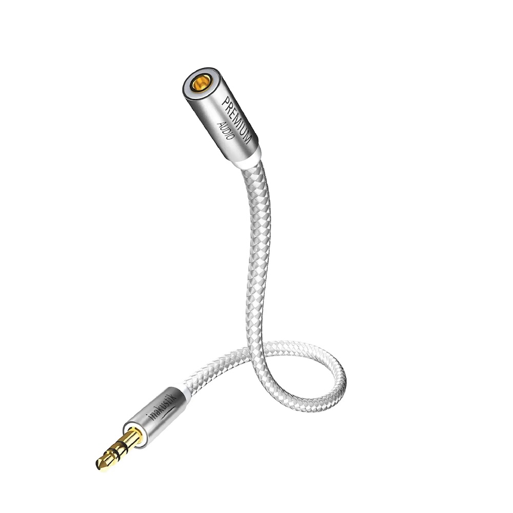 Inakustik 德國 3.5mm Premium 耳機延長線 2M (含 6.3 mm 轉接頭)