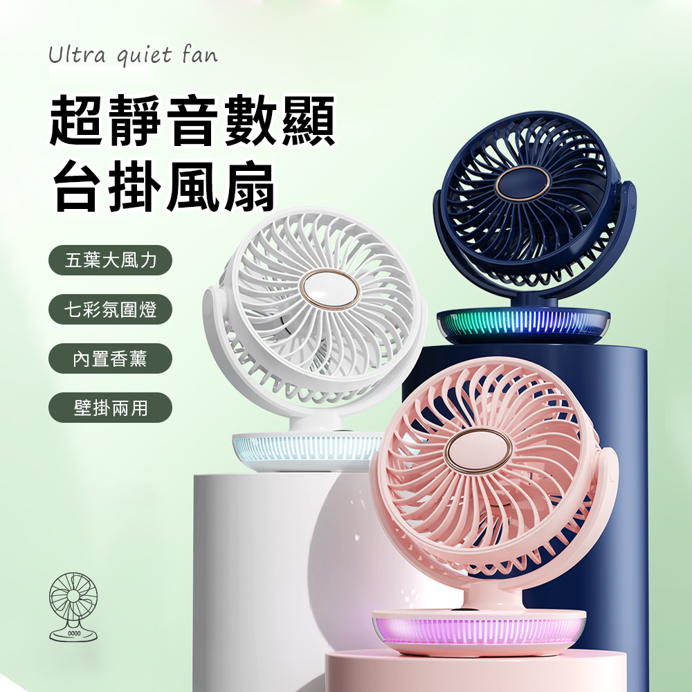迷你桌面壁掛兩用循環風扇  大風量電風扇 露營扇 USB充電風扇 桌扇 掛扇 可上飛機