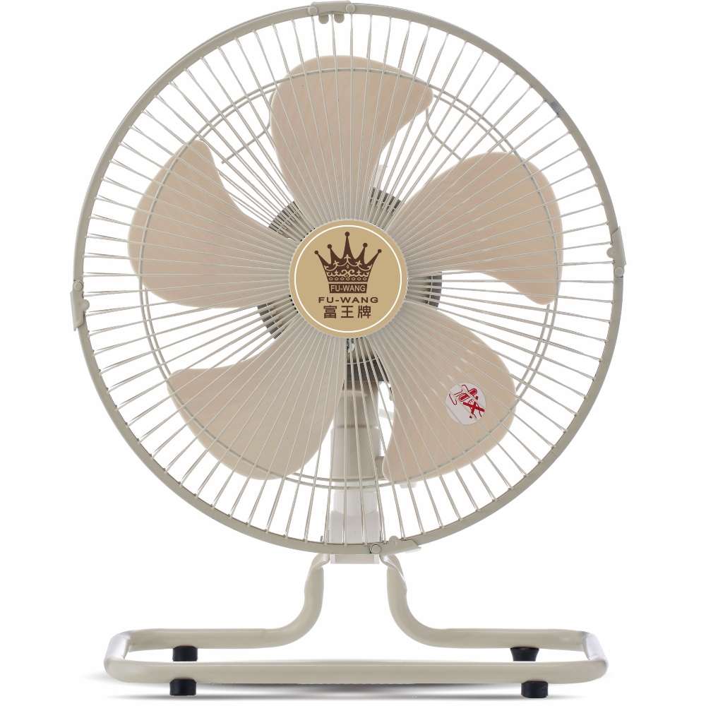 富王 12吋360度循環桌扇/奶茶BEIGE/露營風扇/贈幸運草香氛盒(FW-310R)