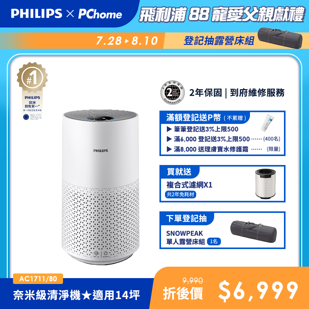 奈米級空氣清淨機 (AC1711/80)