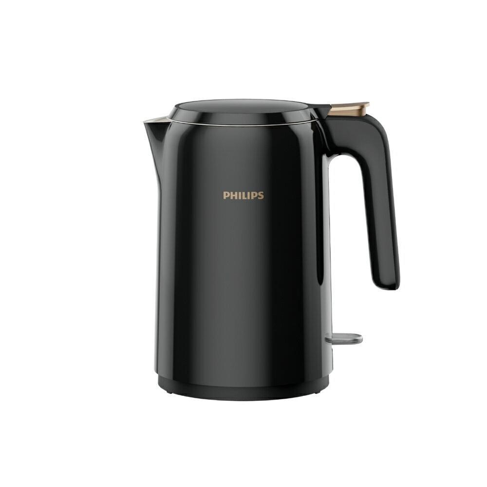 PHILIPS 飛利浦1.5L不鏽鋼煮水壺(HD9389/80)+吐司機(黑色)HD2582/92