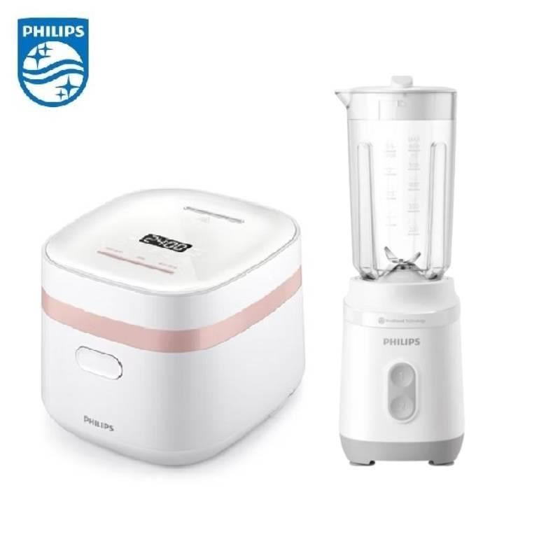 PHILIPS 飛利浦 Q彈鎖香多料理電子鍋 (HD3073/50)+超活氧迷你果汁機 (HR2510)