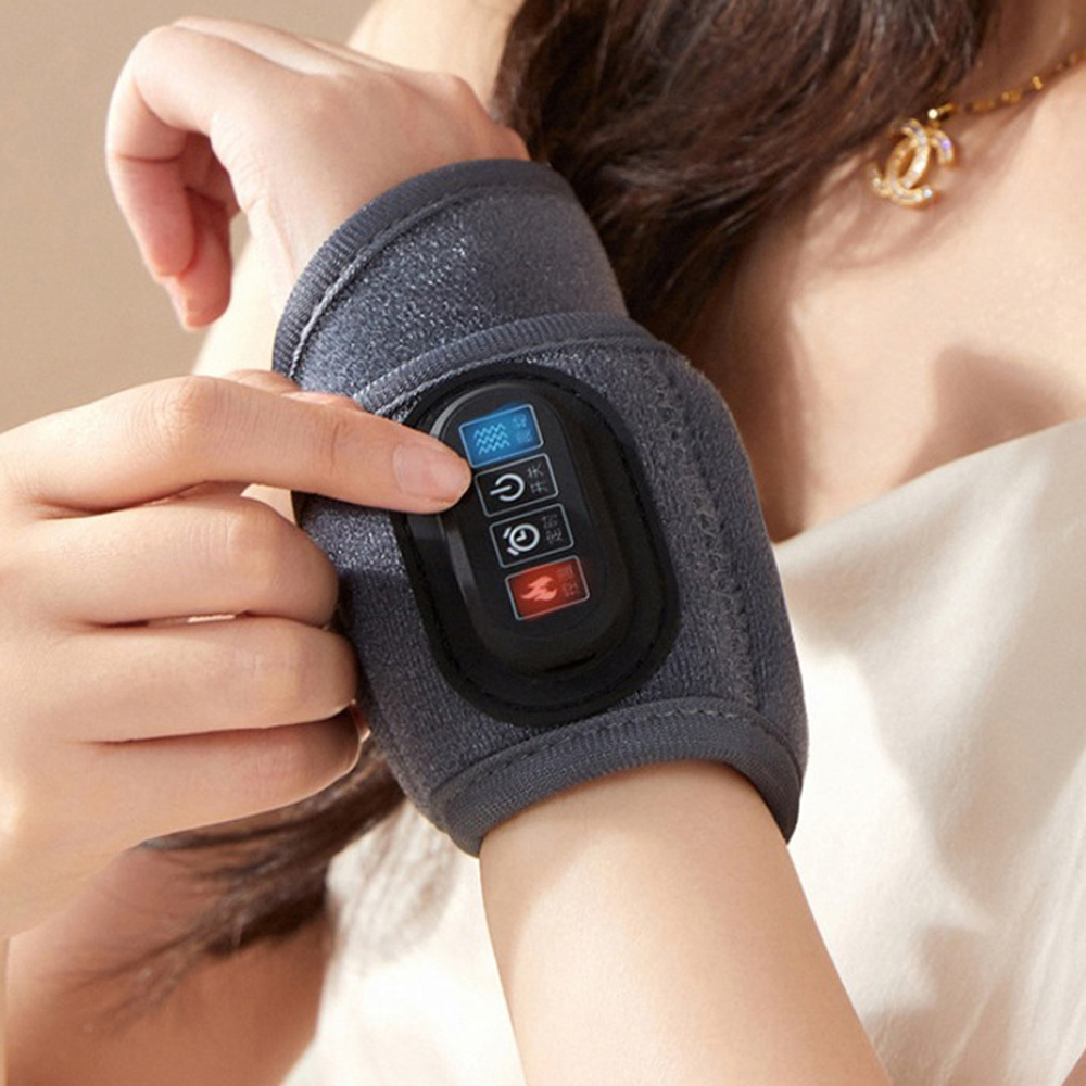 HADER 雙11限定 電熱保暖腱鞘震動按摩護腕帶 手腕扭傷熱敷腕帶 冬季防寒發熱帶 加熱護腕手套(送禮)
