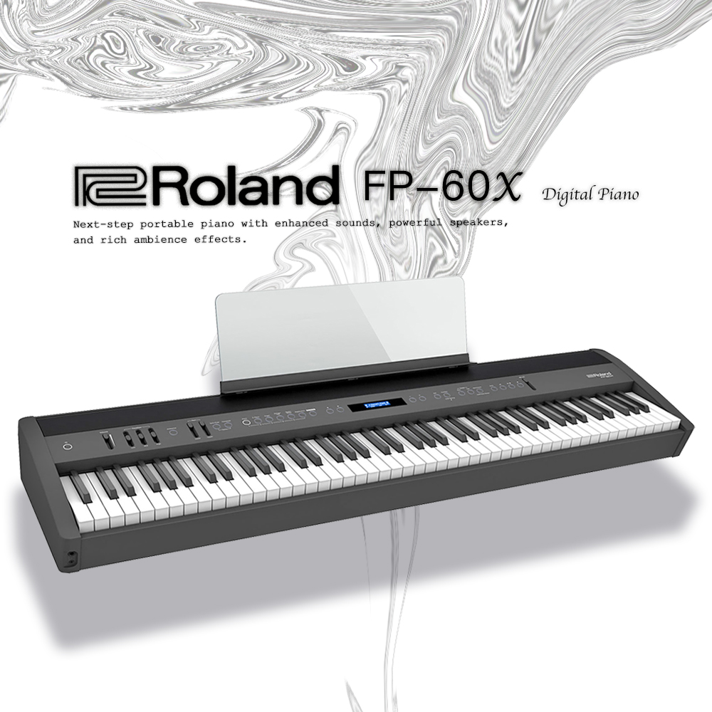 Roland 樂蘭 極具現代時尚外觀數位鋼琴 FP-60X 單琴款黑色