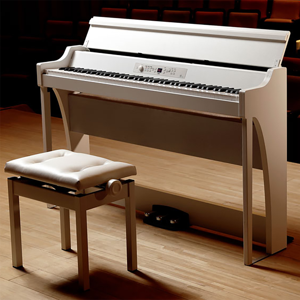 KORG 標準88鍵掀蓋式數位鋼琴G1Air白色款 贈升降椅 / 日本製造公司貨保固