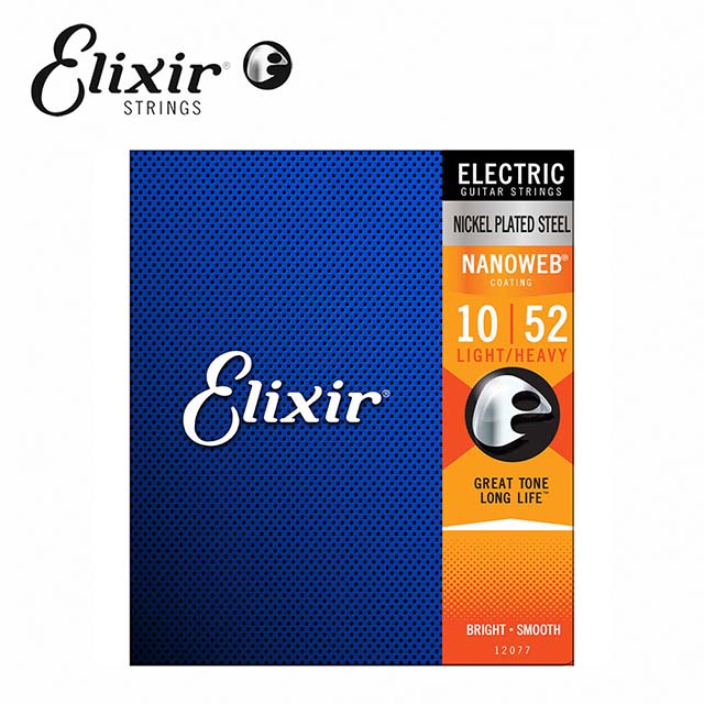 ELIXIR 12077 Nanoweb 薄包覆 電吉他套弦 10-52 原廠公司貨 商品保固有保障
