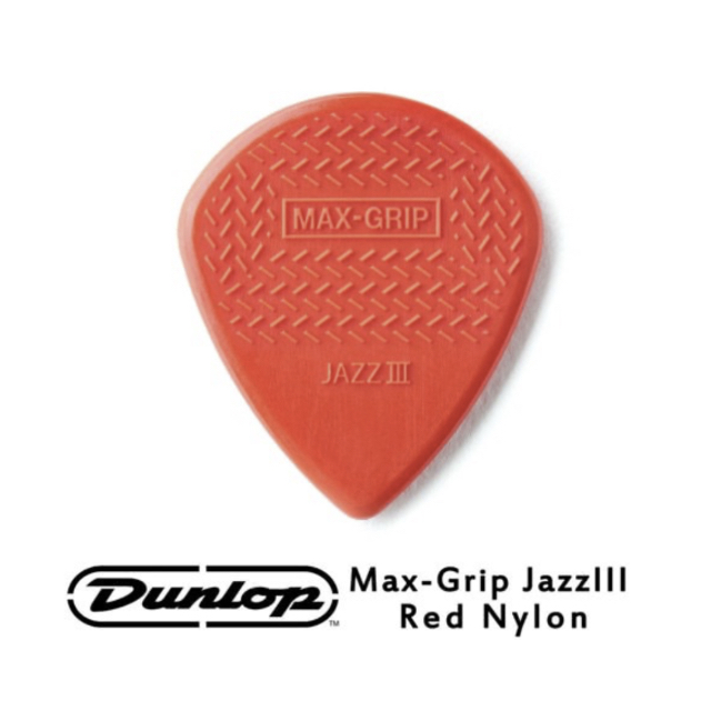 DUNLOP 471R3N Max-Grip Jazz III Red Nylon