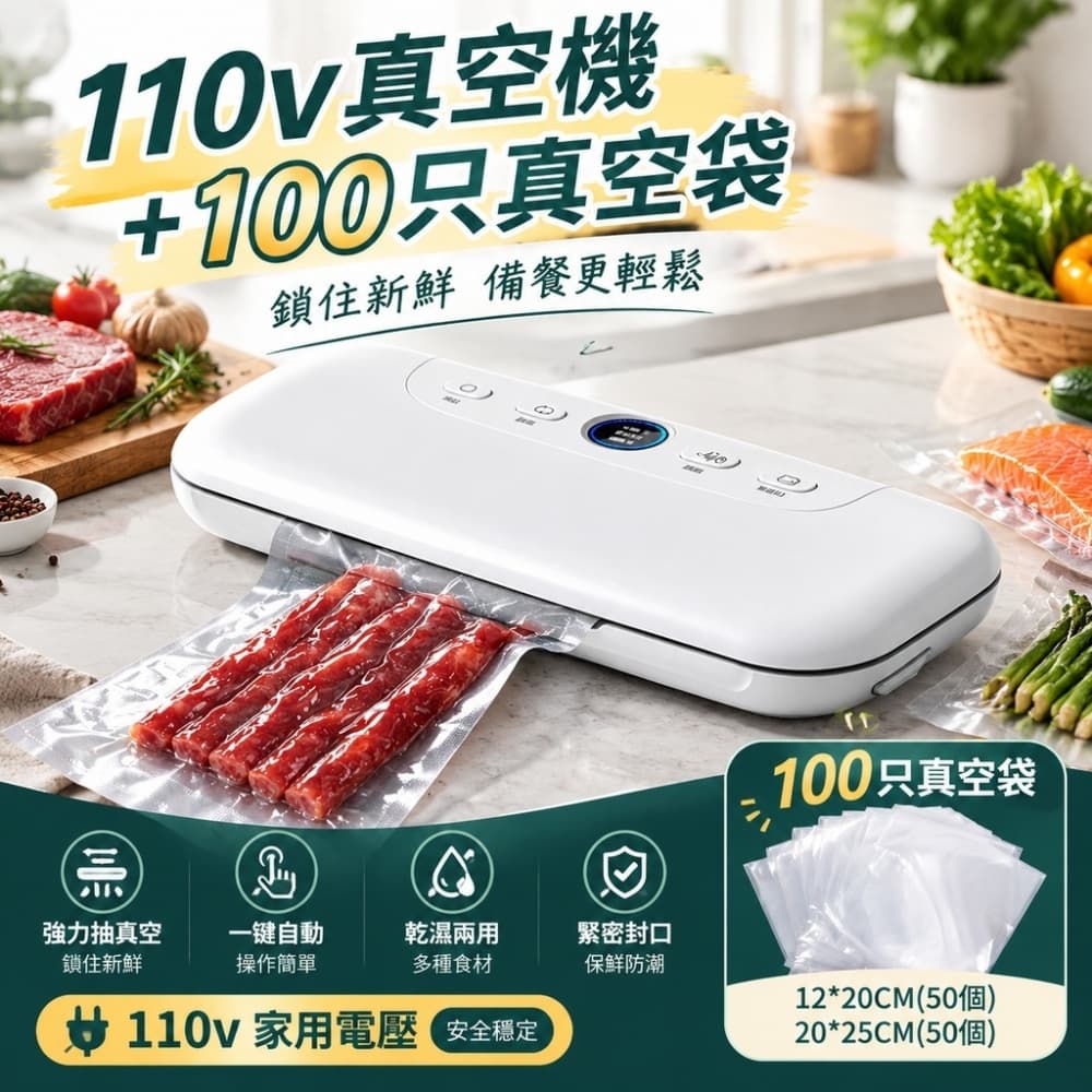 【森百諾】塑封機 抽空機 密封機 包裝機 家用機 小型機 自動機 食材機 封口機 真空機 保鮮機 110V