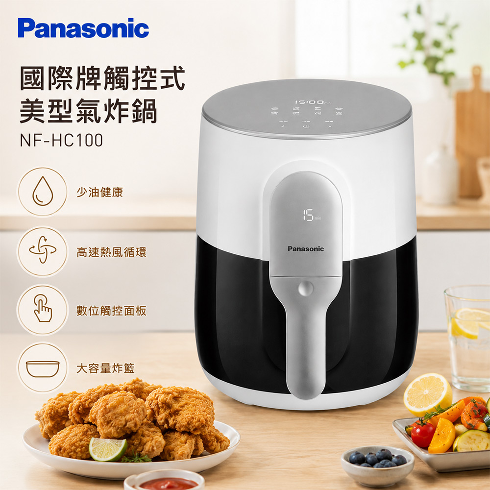 Panasonic 國際牌 觸控式美型氣炸鍋 NF-HC100