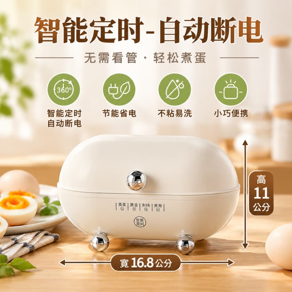 【森百諾】蒸蛋器 煮蛋器 迷你器 家用器 自動器 宿舍器 蒸食器 早餐器 料理器 蒸煮器 220V