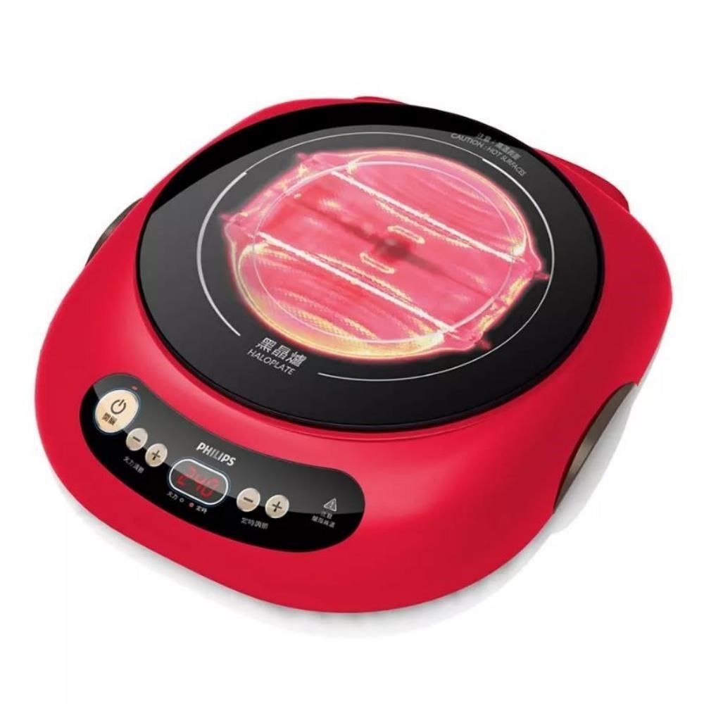PHILIPS 飛利浦 不挑鍋黑晶爐 HD4989 (活力紅)