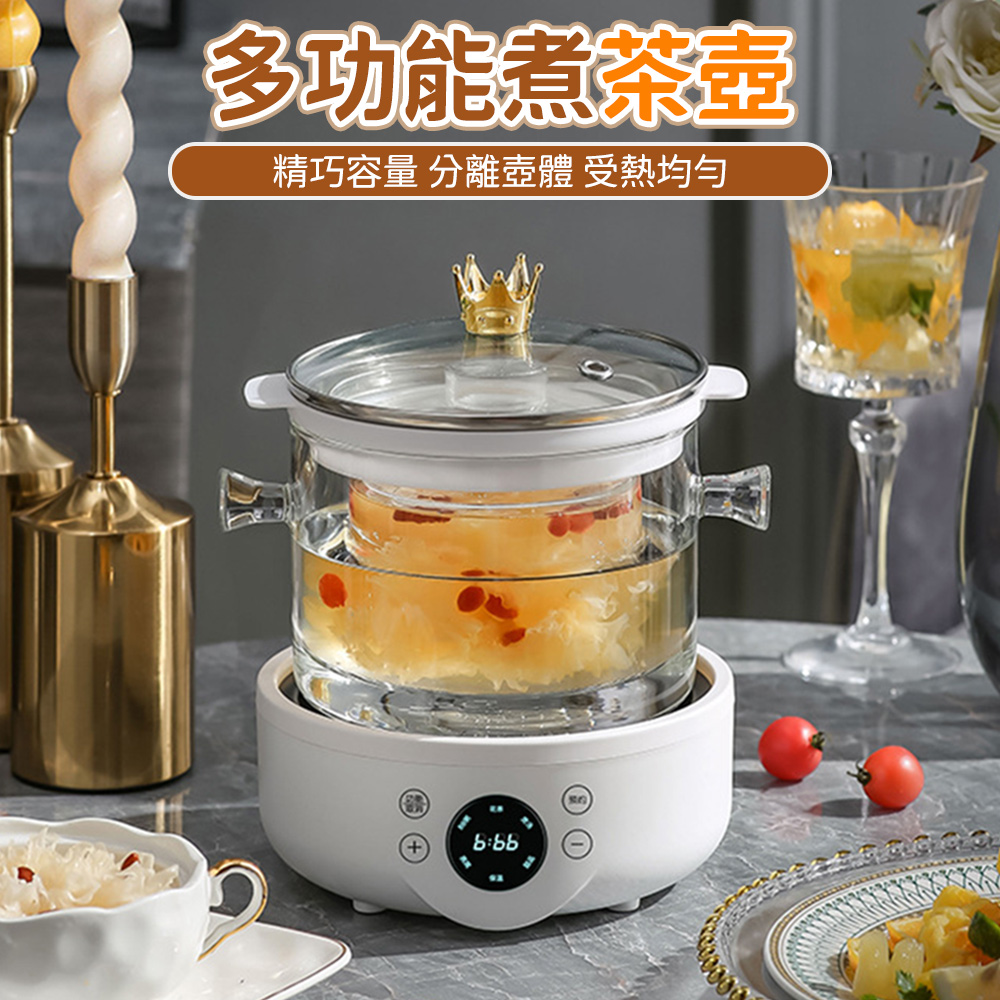 110V養生壺 多功能 自動斷電 禮盒裝 玻璃煮茶壺 燕窩機 隔水炖盅 電炖鍋 養生鍋 電燉鍋