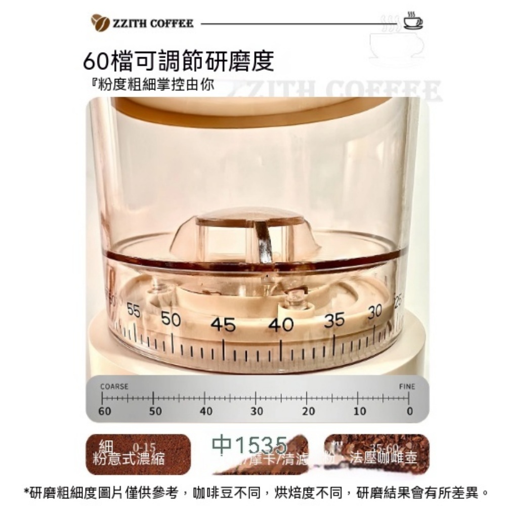 YOUJIA 優家 暗夜黑電動磨豆機 60 段粗細 420 不鏽鋼錐刀觸控操作｜附接粉杯噴霧支架 手沖意式適用