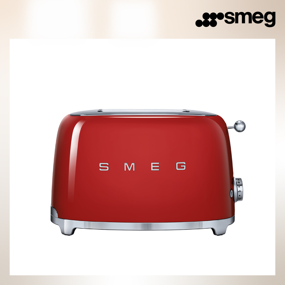 SMEG 義大利2片式烤麵包機-魅惑紅