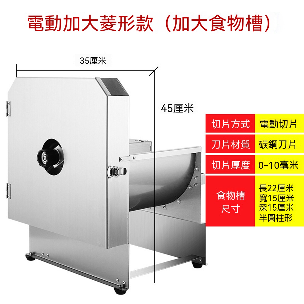 壹居】110v商用切片機 電動方形切片機 全自動不銹鋼切菜機 切片器 切肉機 厚度可調