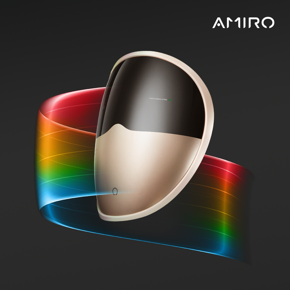 AMIRO L2 PRO 彩虹時光面罩 /痘痘肌/小金盾/LED/舒緩/亮膚/緊緻/分眼式/5重光/4種模式/5大分區