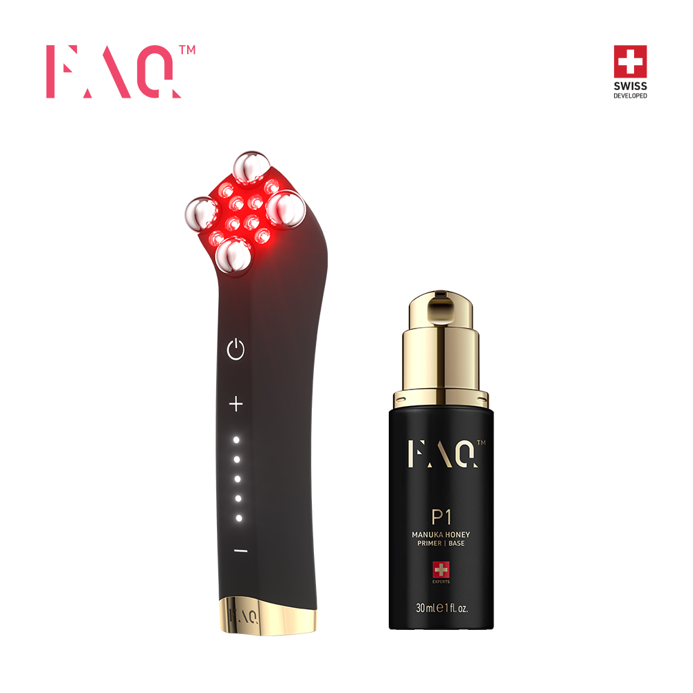 FAQ 402塑顏美膚儀+P1蜂蜜肌底精華液 專業級面部護理組