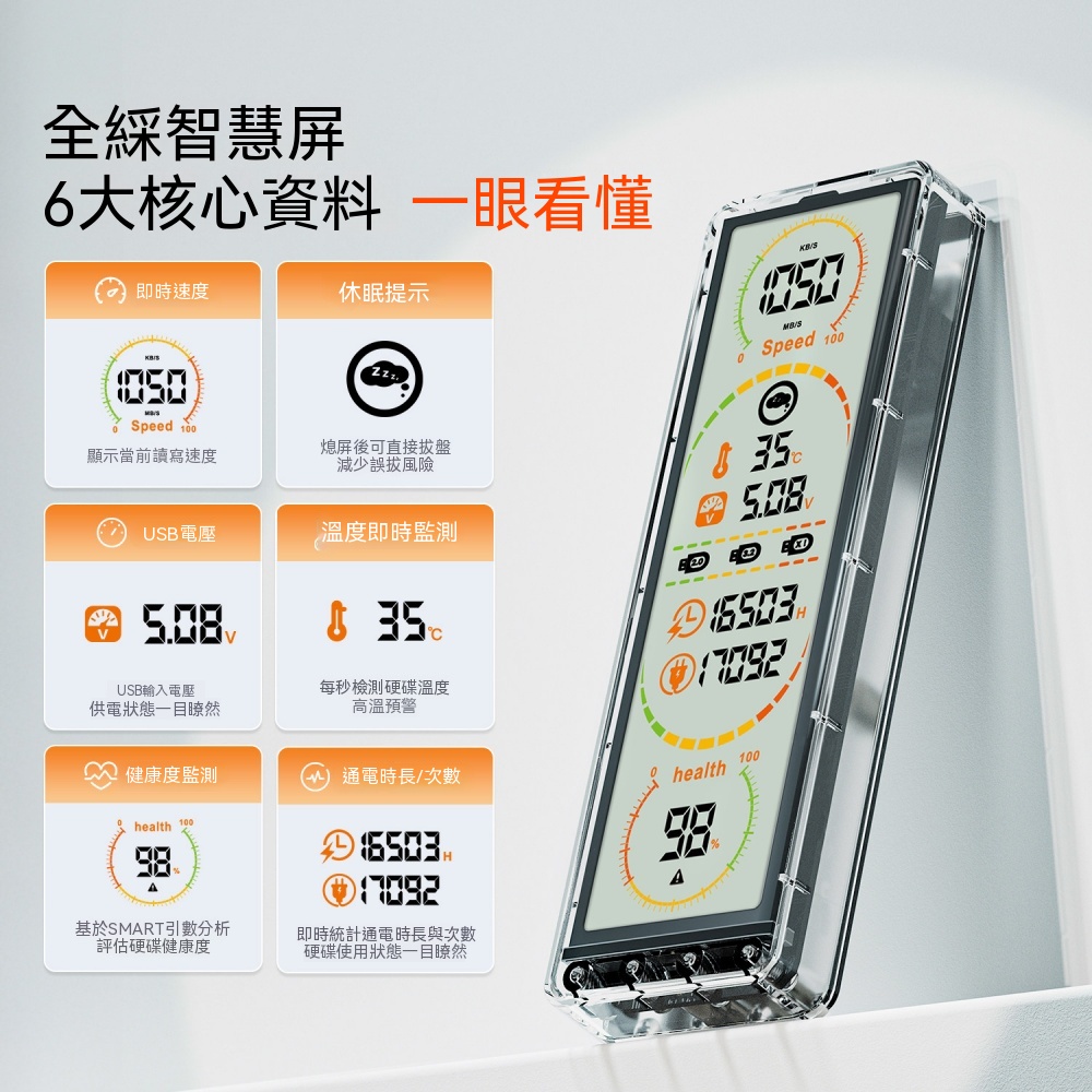 SSD外接盒 適用手機 電腦 兩用 移動固態硬碟盒 屏顯 M.2 NVMe協議