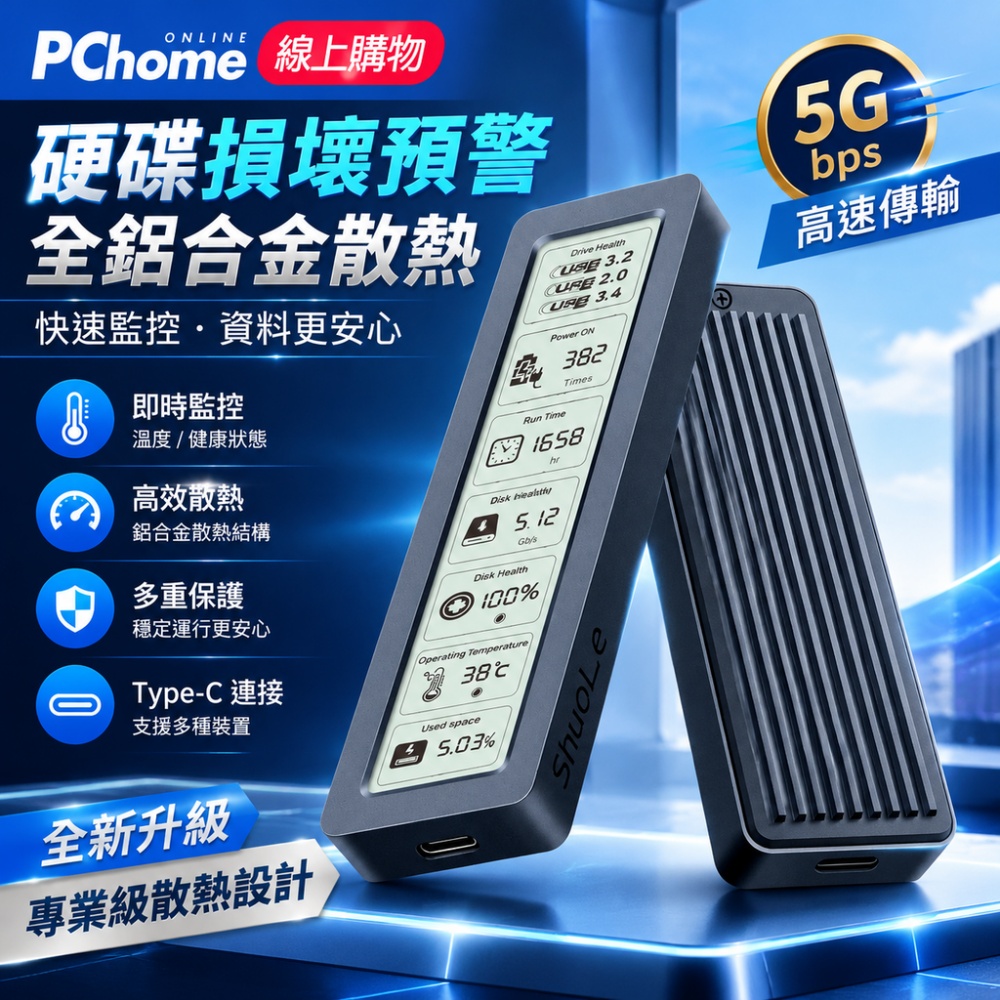 【銘利萊】ssd外接盒 可移動 m2讀寫 移動硬碟盒子 硬碟盒子 m.2固態 智慧數顯 sata/nvme協議