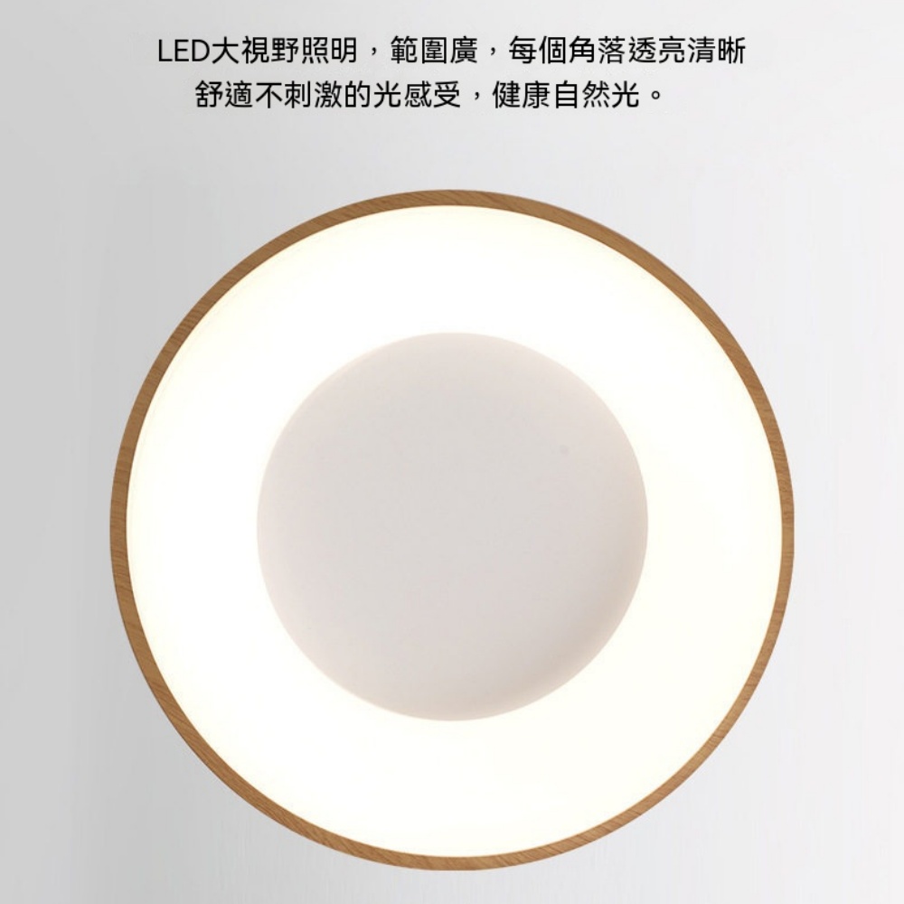 臥室燈 吸頂燈 陽台燈 110V原木吸頂燈 陽台燈 LED吸頂燈 木紋燈 現代簡約燈具 50*5cm