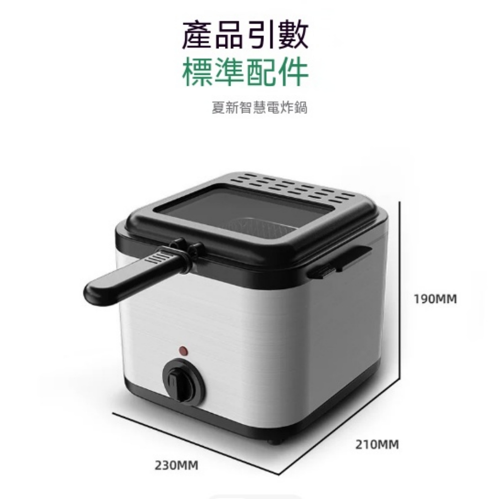 家用小型不銹鋼電炸鍋可調溫控油炸機帶濾油籃炸薯條雞翅多功能小型炸鍋臺式無煙炸物機