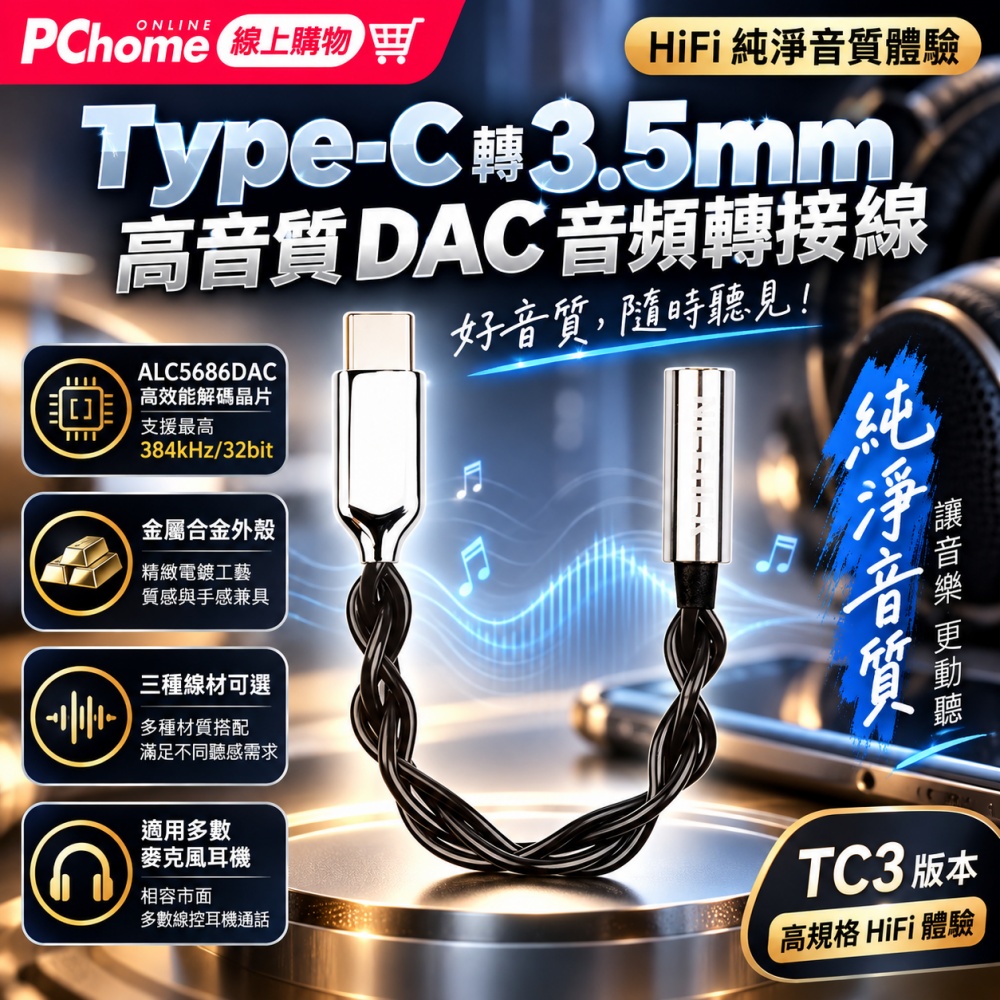 【銘利萊】音樂解碼器 耳機轉接器 音訊轉接器 3.5mm耳機 轉接線 適用於手機轉接頭 DAC解碼器