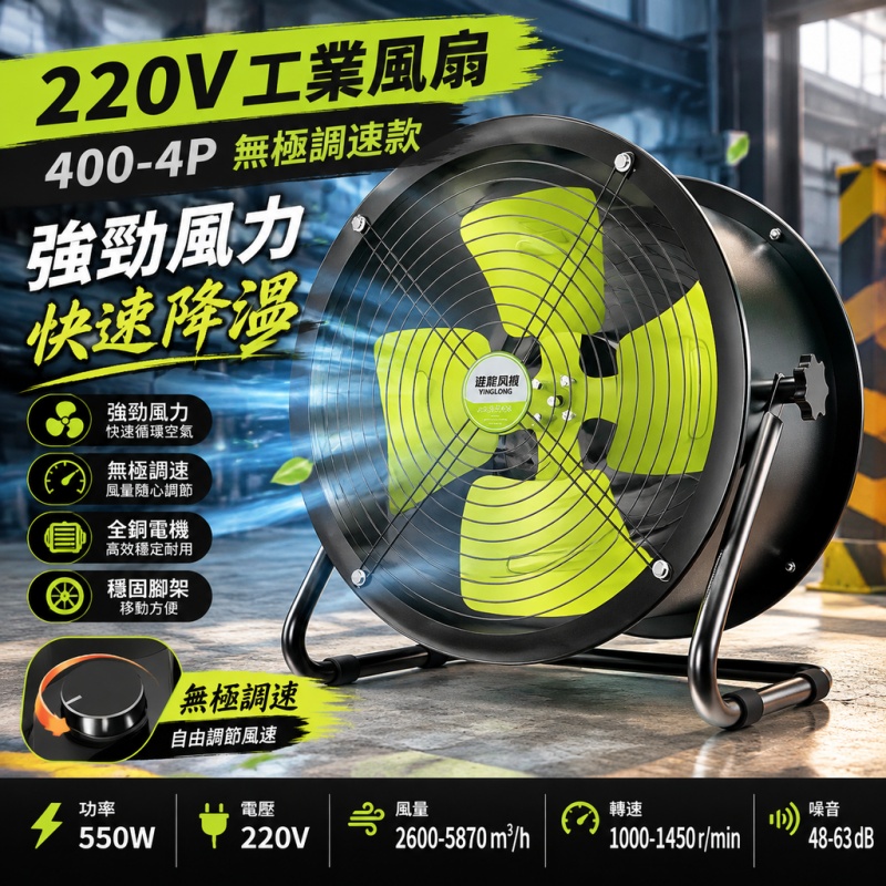 銘利萊 工業排風機 軸流風機 換氣扇 排風扇 大風量風機 工業風機 送風機 220V風機