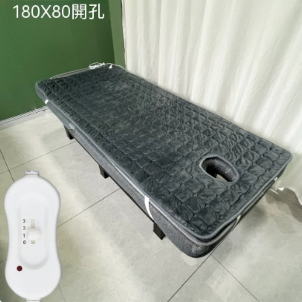 110V 美容床電熱毯 帶臉洞美容專用電熱墊 沙龍美容床恆溫加熱墊防過熱電毯