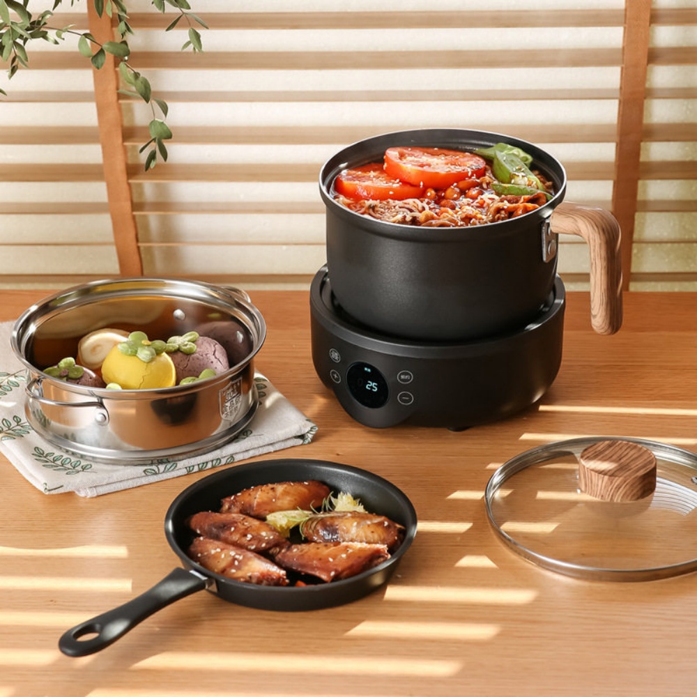 電煮鍋 家用煮食鍋 電熱料理鍋 智能電鍋 電火鍋 分體式電熱鍋 迷你鍋 料理一體鍋 110V