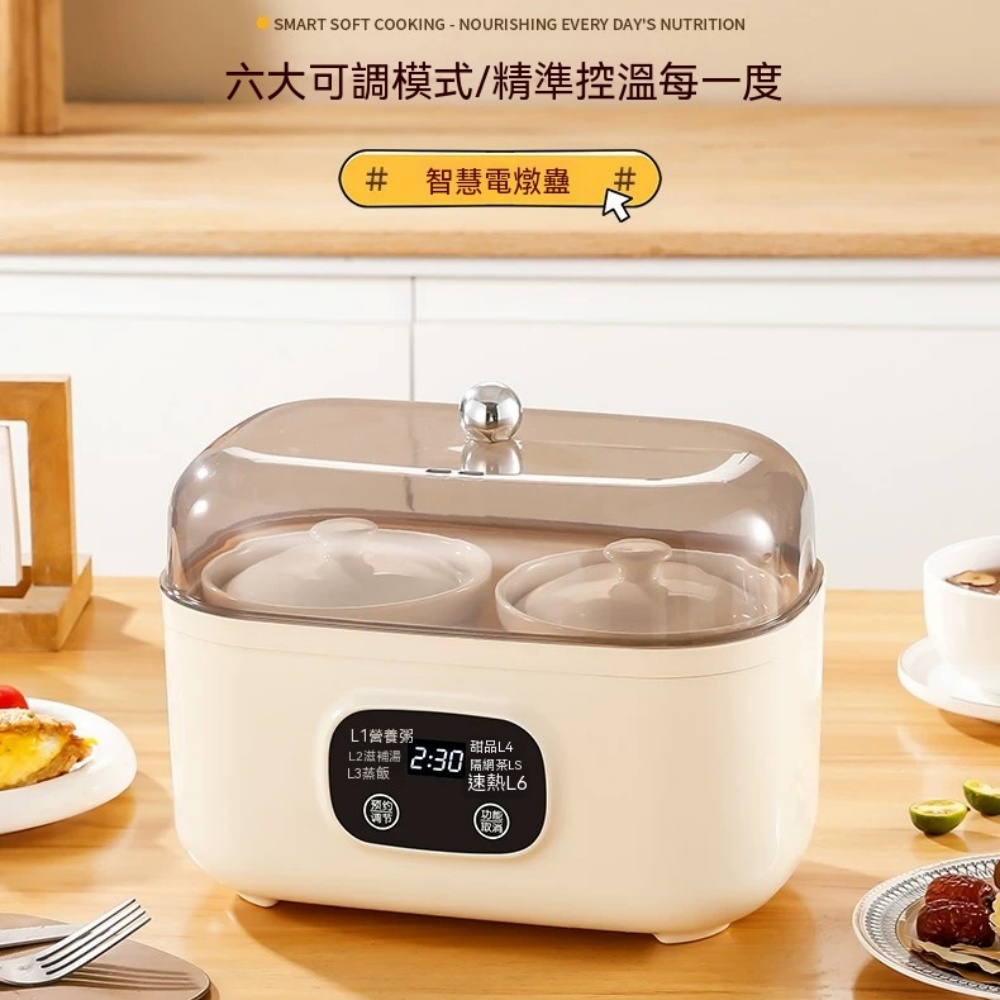 電燉鍋 隔水燉鍋 電蒸鍋 陶瓷燉鍋 多功能燉鍋 家用燉湯鍋 電燉盅 煲湯鍋 蒸煮鍋