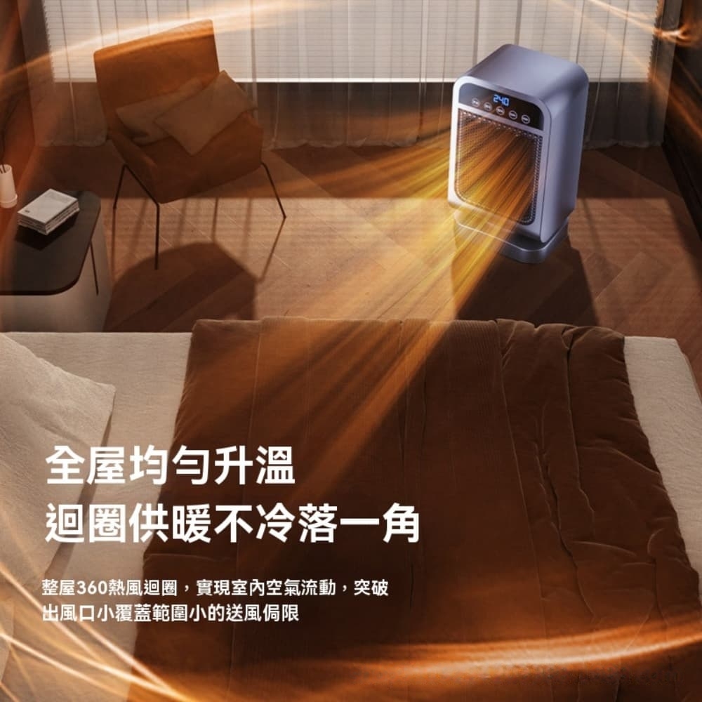 110V家用小型暖風機 新款熱風電暖氣 桌面立式 石墨烯全屋取暖器