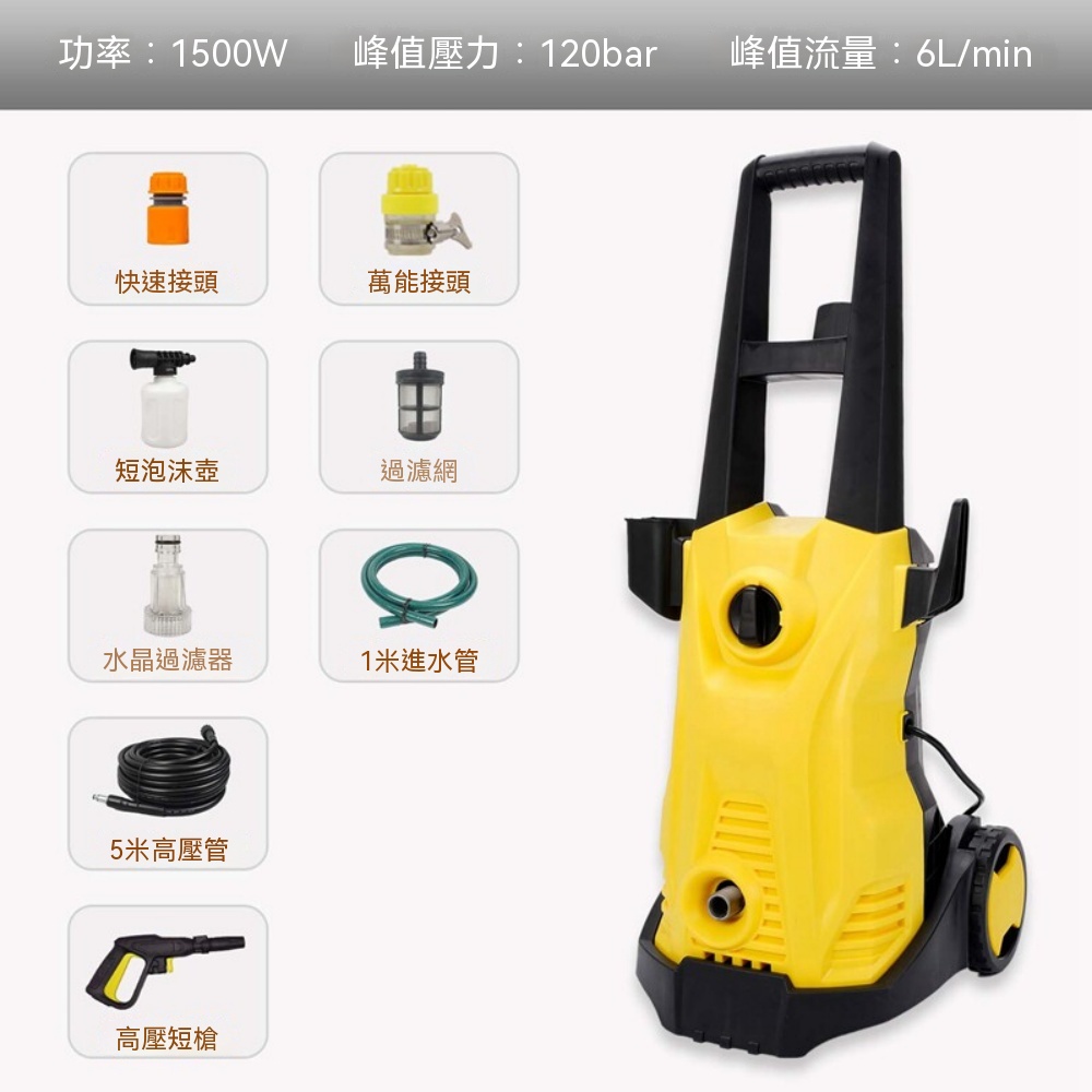 巧可 110V 高壓清洗機 家用自吸式洗車機 可攜式高壓水槍 汽車庭院地板清洗機 清潔機 升級版
