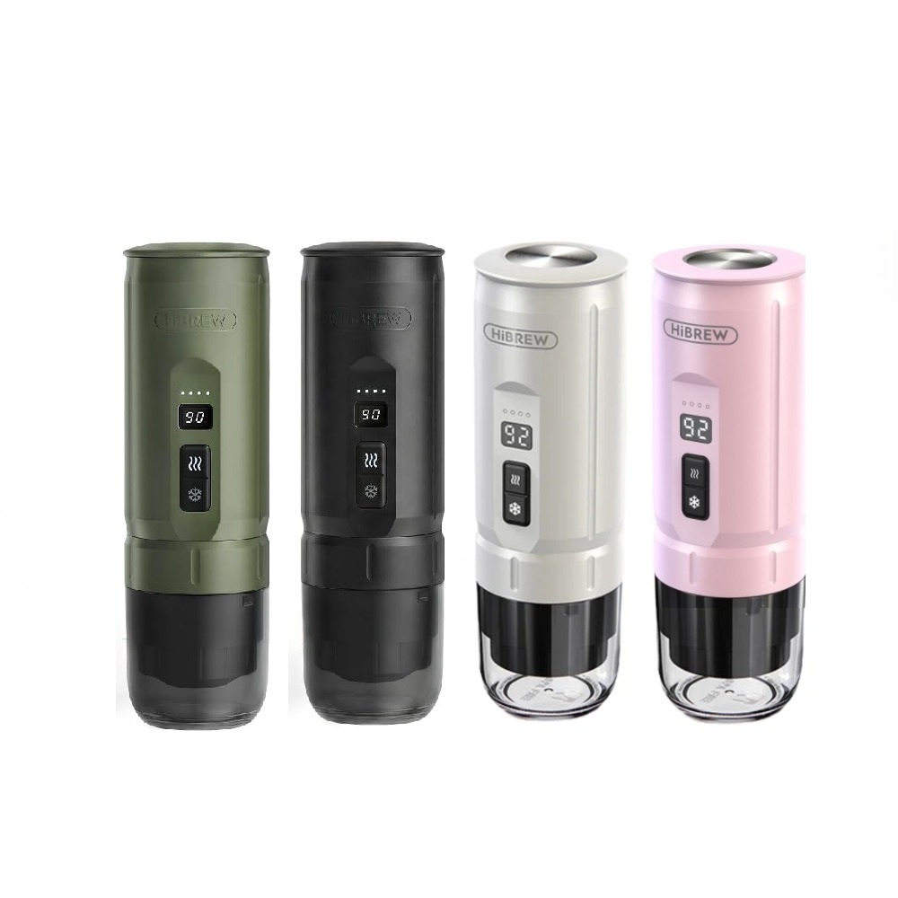 HiBREW H4C 攜帶式咖啡機_經典版 便攜式電動咖啡機 義式濃縮咖啡機 膠囊咖啡機(黑/軍綠/櫻花粉/珍珠白)