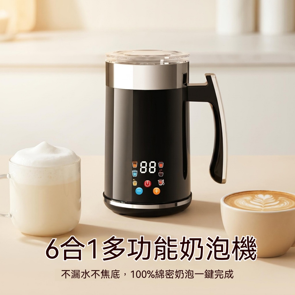 奶泡機 磁吸式牛奶發泡器 咖啡拉花打泡器 拿鐵卡布奇諾奶泡工具 家用飲品器具