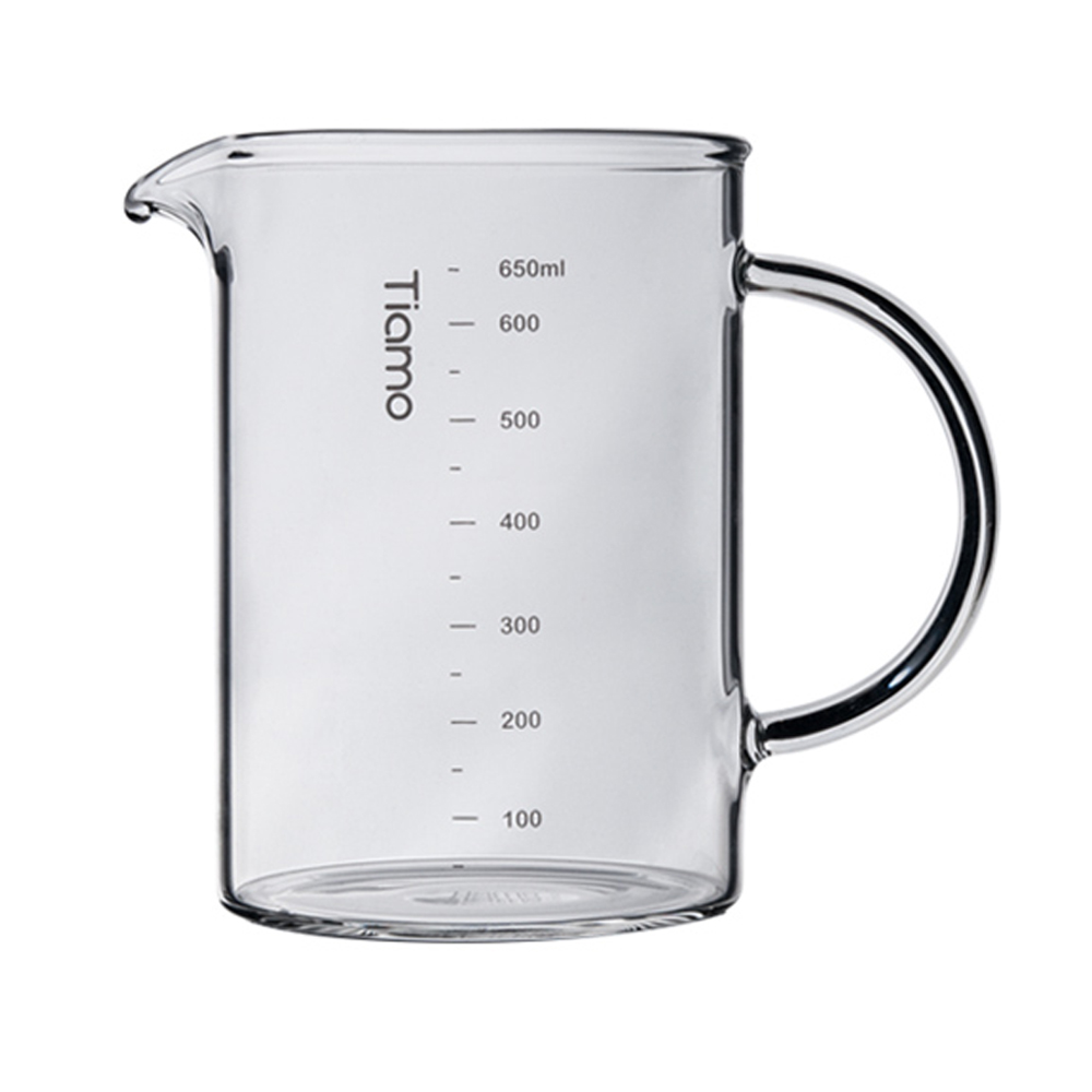 Tiamo 玻璃咖啡下壺量杯 650ml-厚款(HG2183)