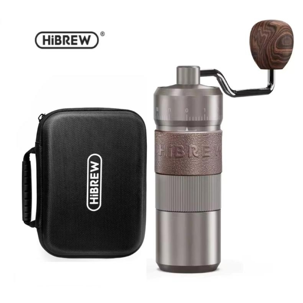 HiBREW G4B 外調式手搖磨豆機 420不鏽鋼精鋼六星磨芯(附便攜包)