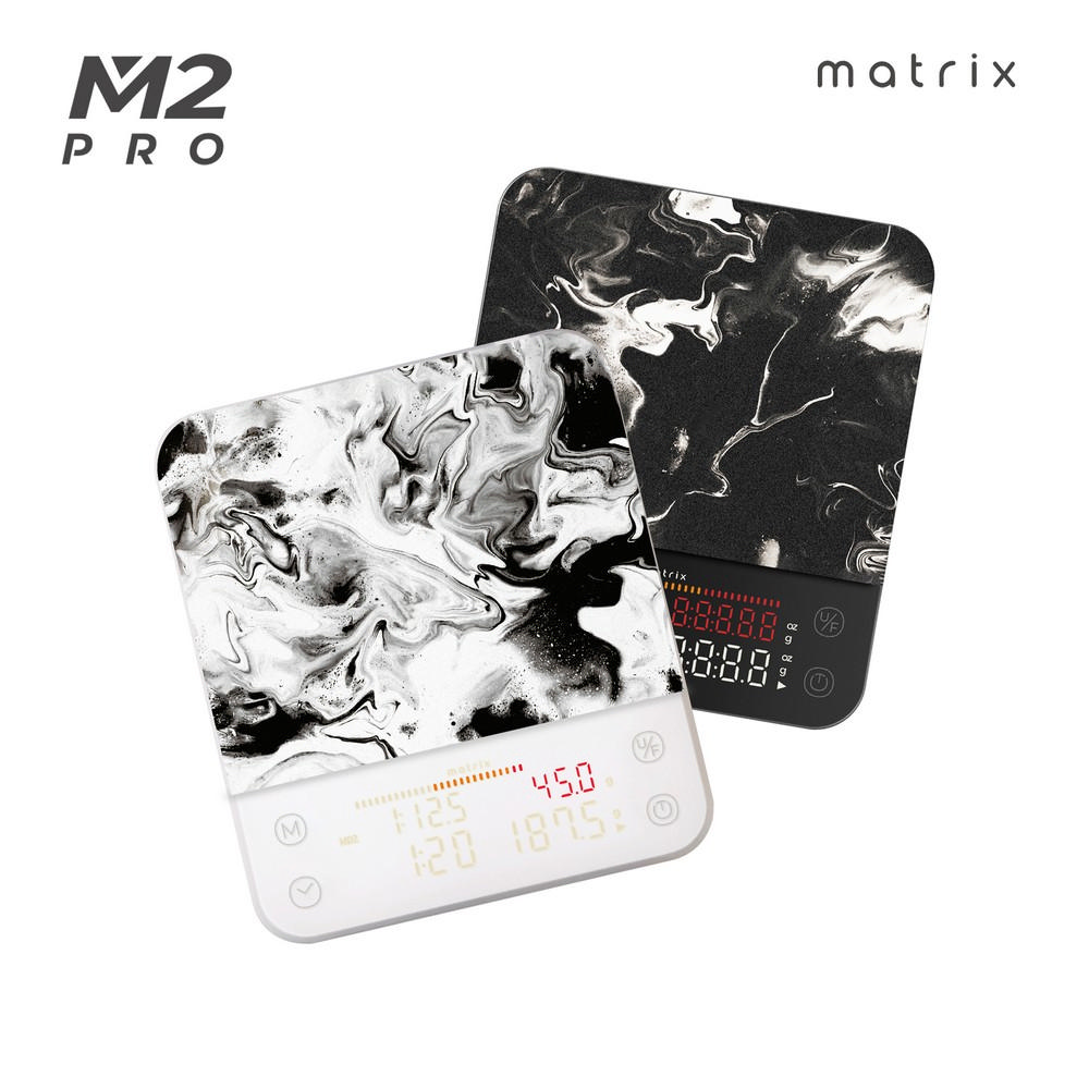 Matrix M2 Pro AI大師 義式手沖 LED四顯流速粉水比咖啡秤-白色/黑色