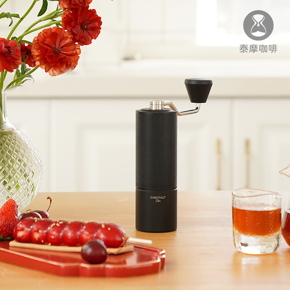 泰摩咖啡 全金屬栗子C3S-黑色 (手搖磨豆機、不鏽鋼刀盤)