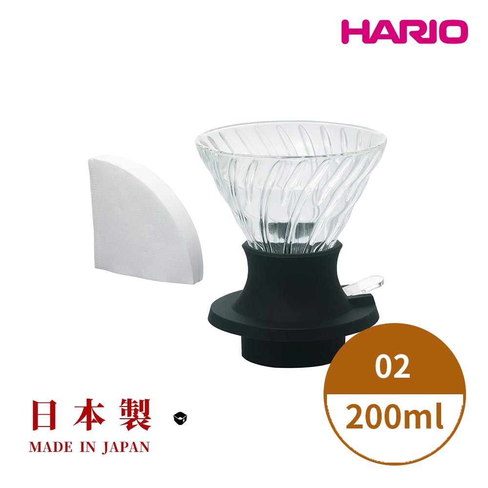 【HARIO官方】日本製V60 SWITCH浸漬式耐熱玻璃濾杯02-200ml SSD-200B